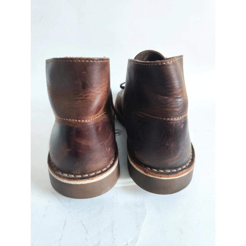 Clarks Chukka Boots 9 Desert Beeswax Bushacre Leather Lace Up Mens Shoes Brown